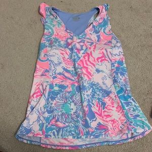 Luxletic Lilly pulitzer ruffle tank size M